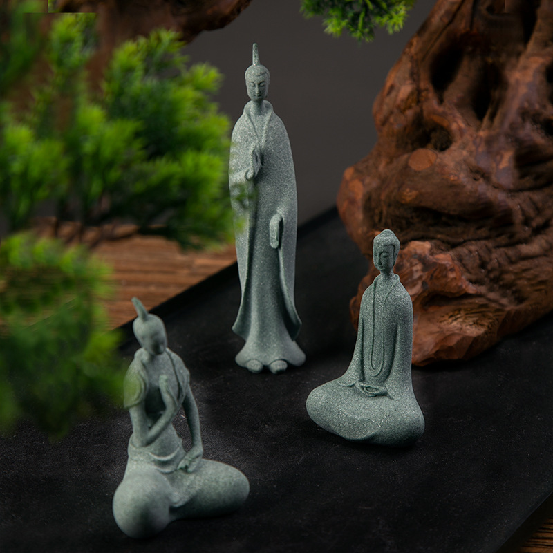 Aquarium Fish Small - Mini Buddhist Monks Figurines Garden Buddha