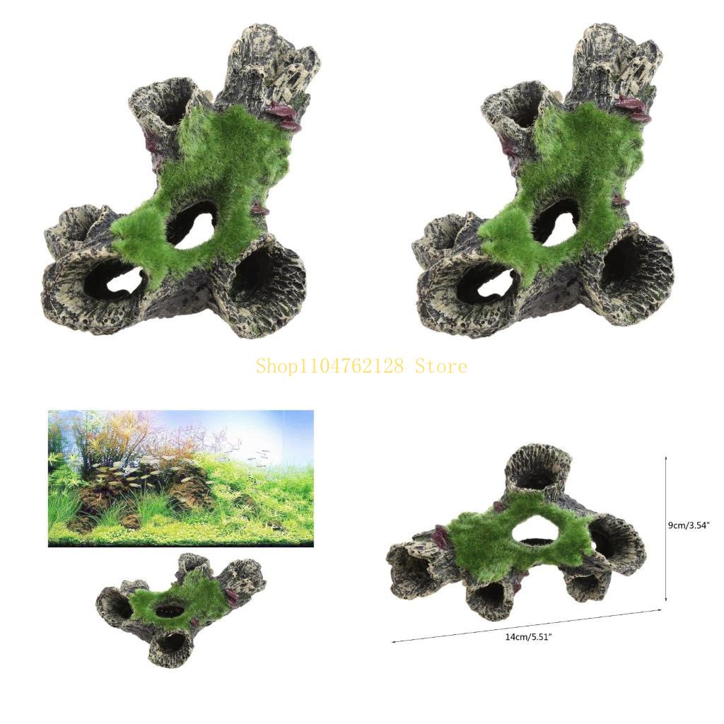 Aquarium Fish For Sale - Aquarium Resin Cave Moss Tree Decoration