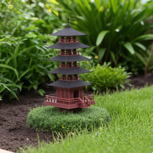 Aquarium Fish Small - Garden Aquarium Bonsai Decor Mini Pagoda