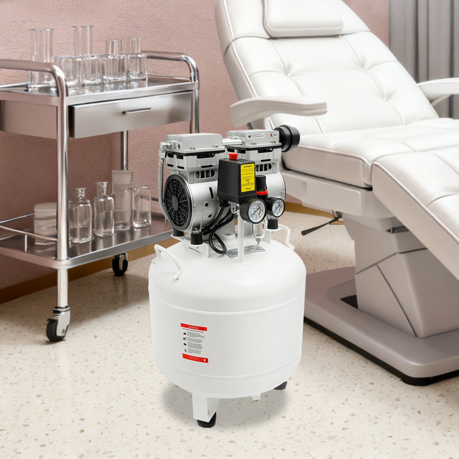Air Pump Silent - 40 Liter Portable Dental Air Compressor