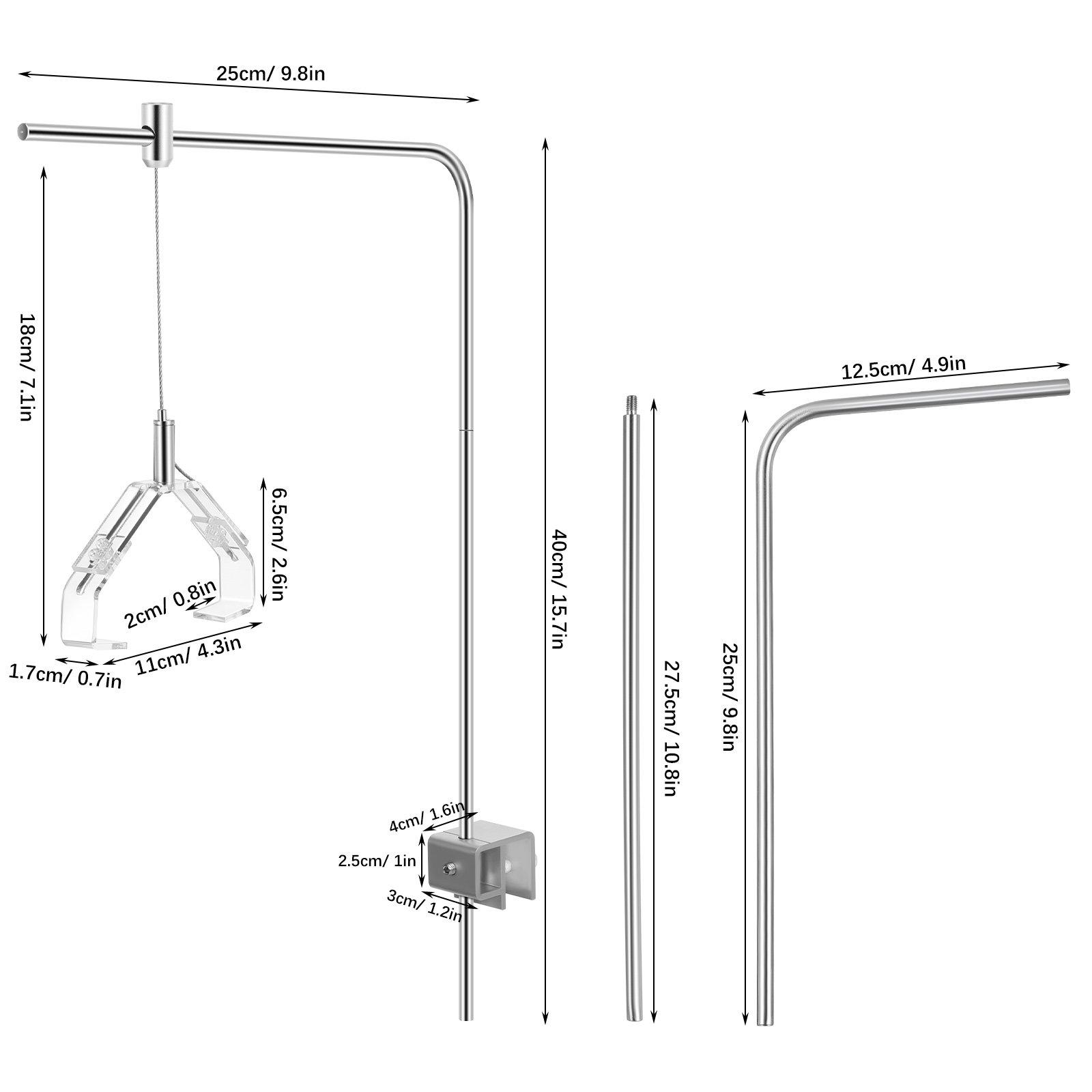 2Pcs Aquarium Lamp Holder Supp - Aquarium Fish Light review and price