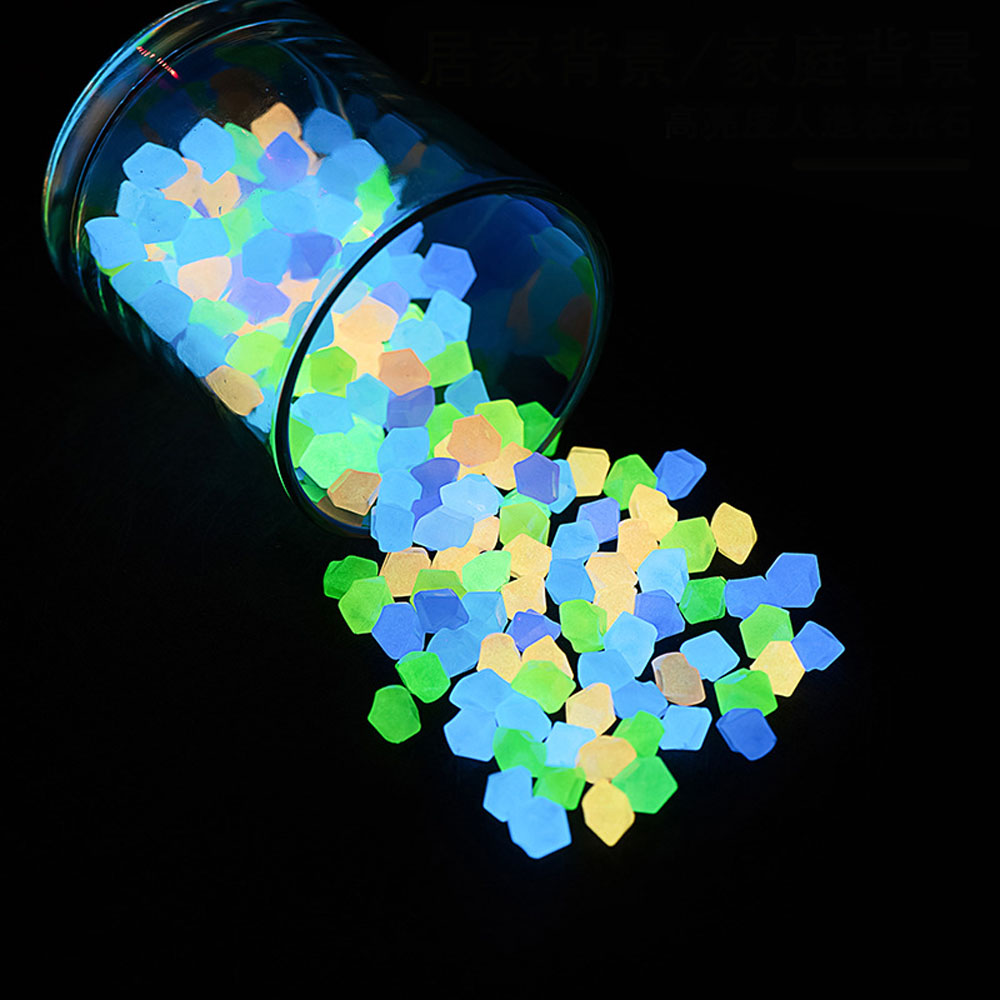 100pcs 14*11mm Dark Pebbles Pe - Aquarium Fish That Glow In The Dark review and price