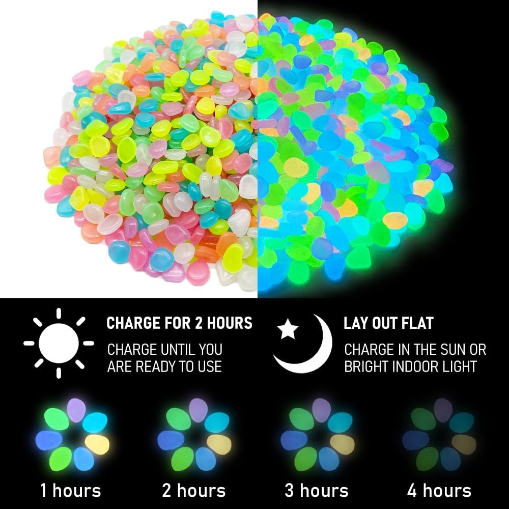 500 PCS Multi-Color Glow Pebbl - Aquarium Fish Light review and price