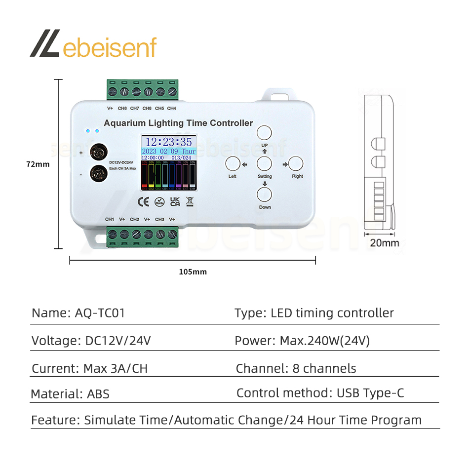 DC 12V 24V 8-Channel Programma - Aquarium Fish Common review and price