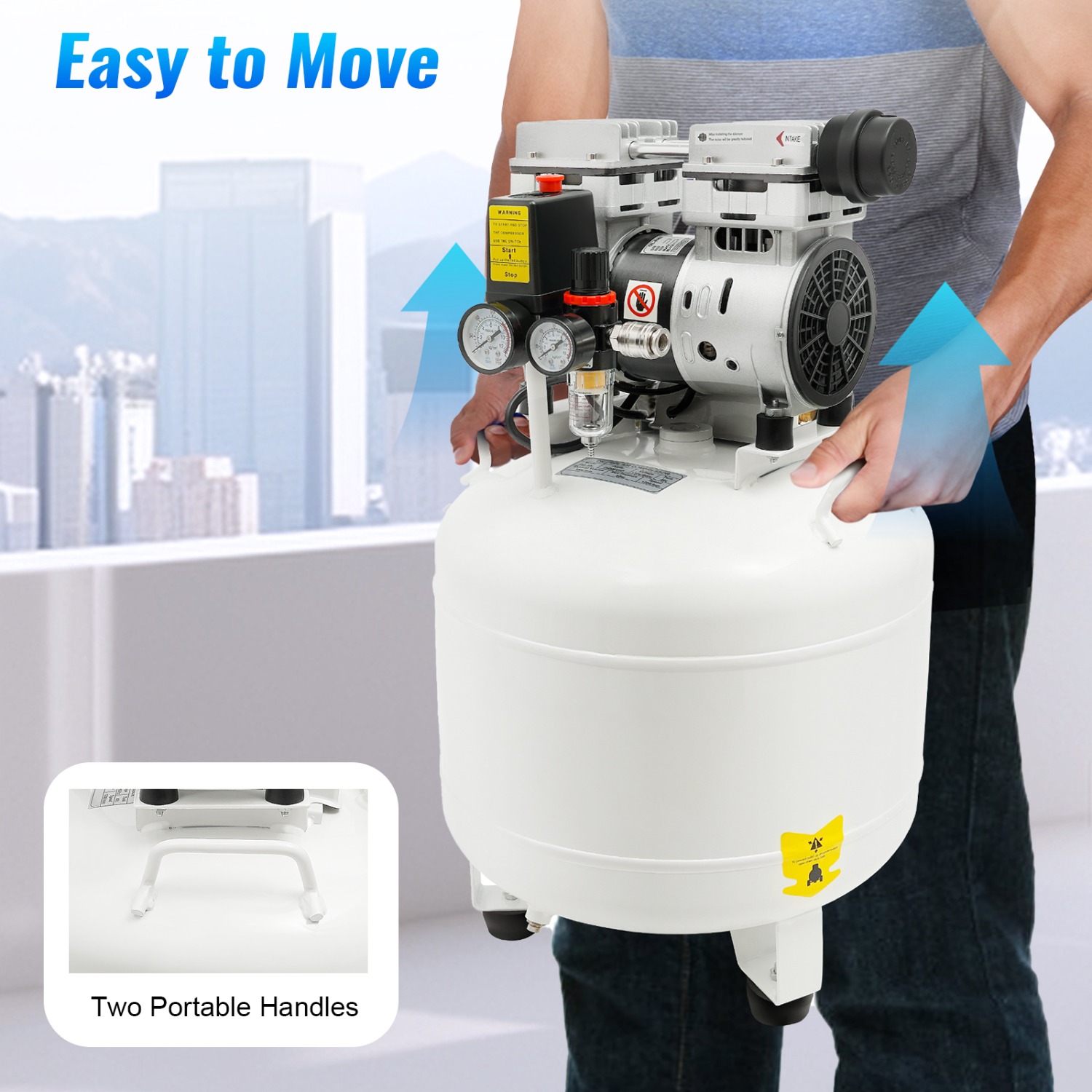 40 Liter Portable Dental Air C - Air Pump Silent review and price