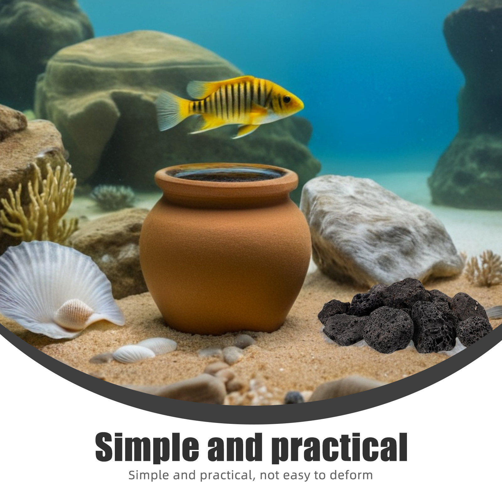 1Pack Natural Volcanic Stones  - Aquarium Fish Small review and price