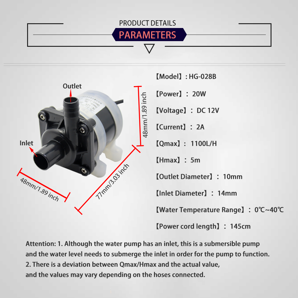 12V DC Brushless Small Submers - Aquarium Fish Small review and price